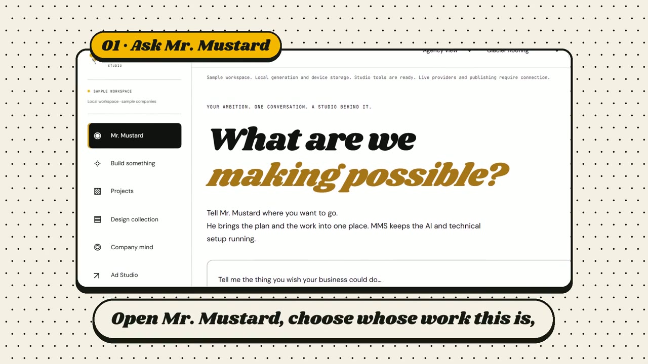 Opening frame of Your First Mission, a Mustard Studio film.