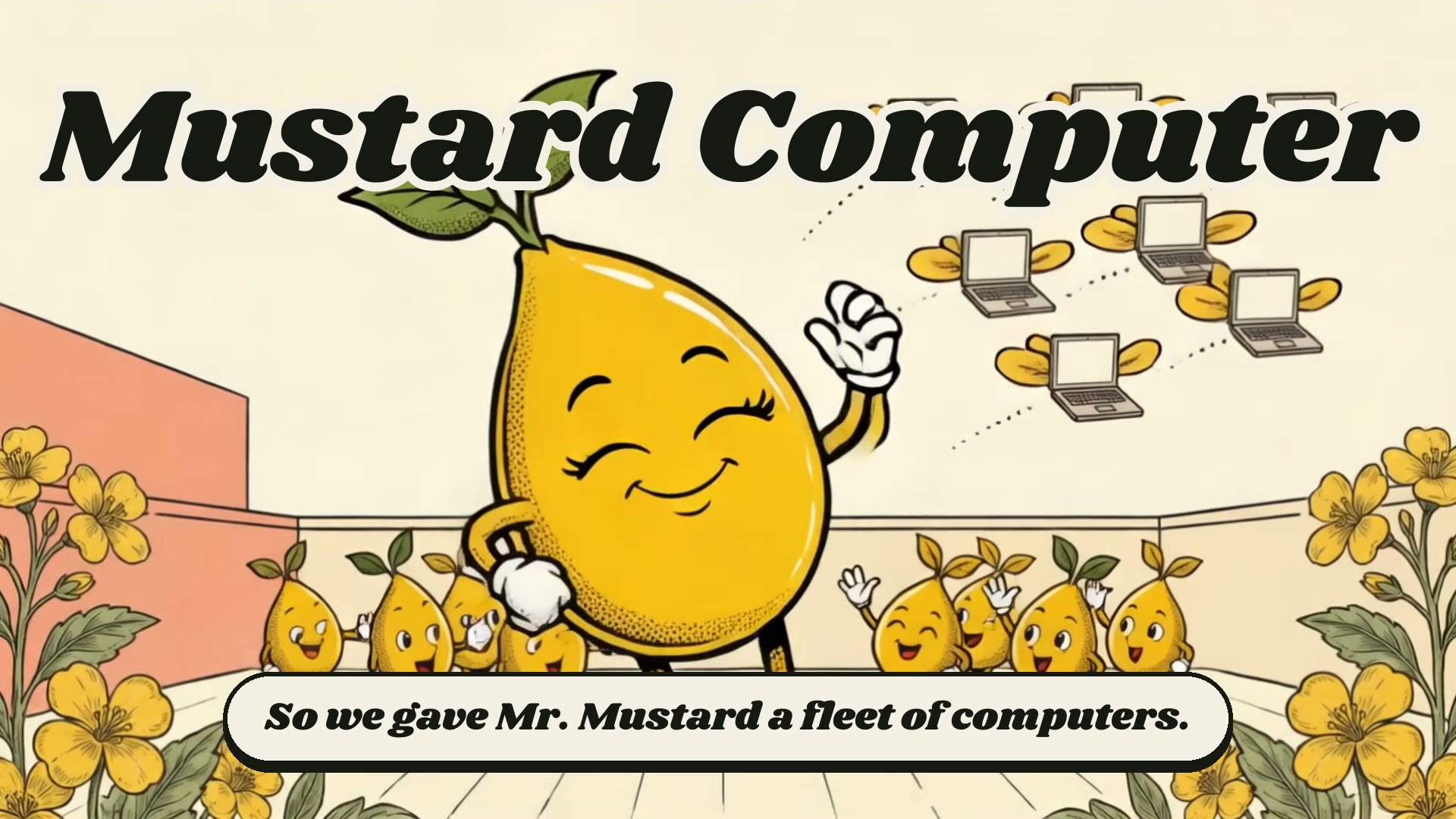 Mustard Computer: poster frame.