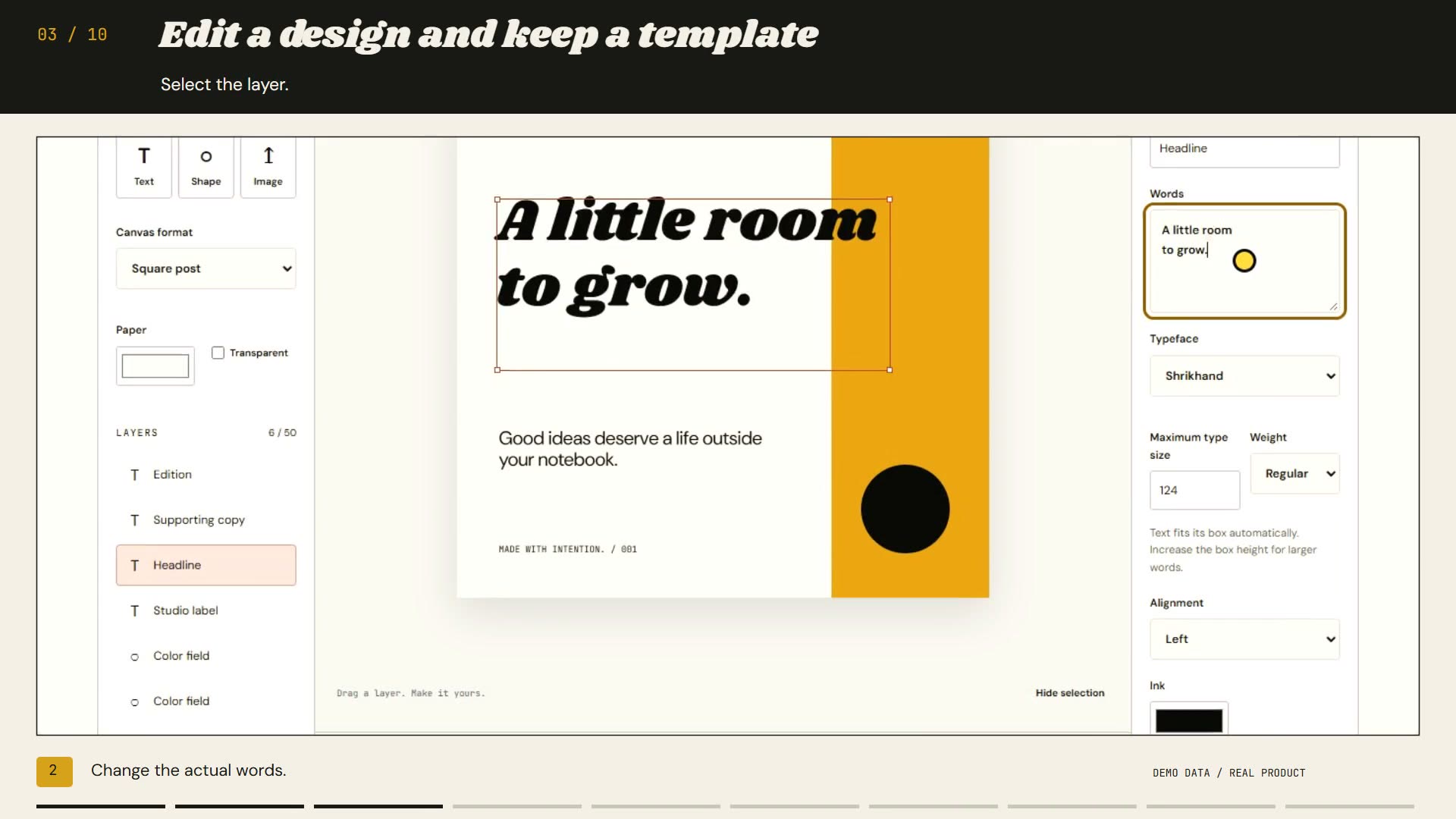 The Mustard Studio graphic design workspace shown in the training film.